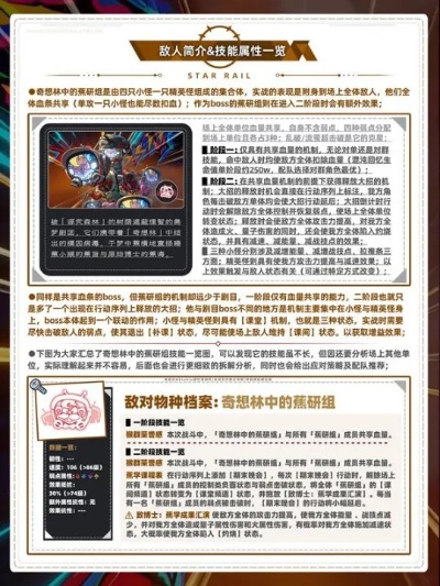 《崩坏星穹铁道》蕉研组奇想林强敌攻略：轻松通关秘籍！