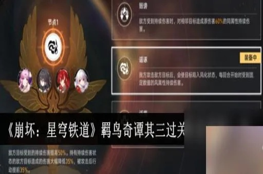 《崩坏星穹铁道》羁鸟奇谭平民阵容攻略！高效搭配助你轻松通关