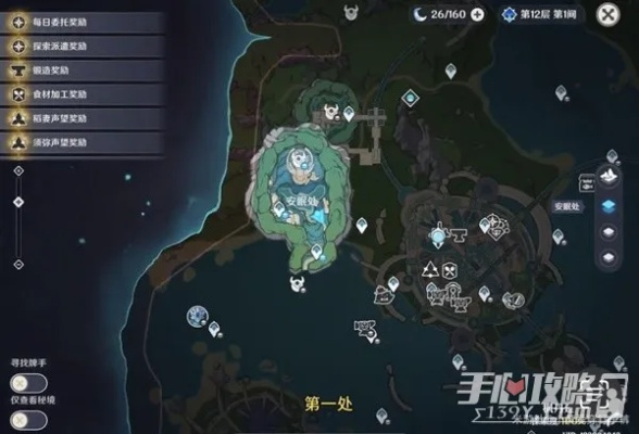《原神》4.3枫丹宝藏地图，全光点宝箱位置速查！