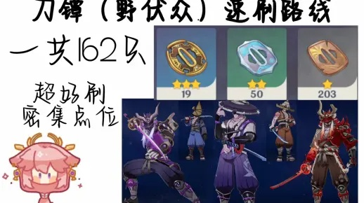《原神》神里绫华雷神突破刀镡速刷攻略：高效刀片路线分享