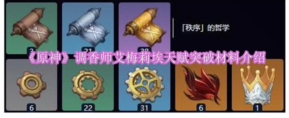 原神艾梅莉埃突破必备：天赋材料全解析