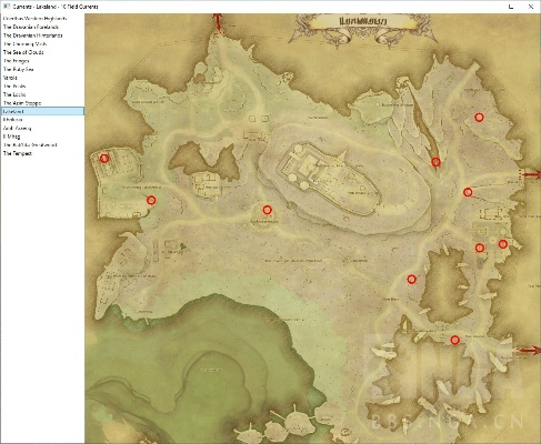 《FF14水晶世界风脉分布全图揭秘》