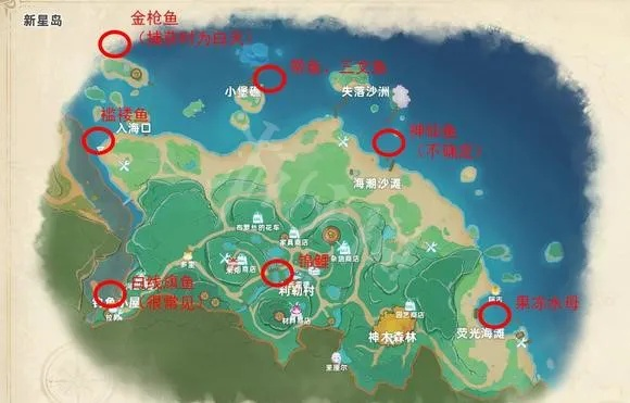 《CastnChill》钓鱼达人必看：全鱼类钓点地图大揭秘