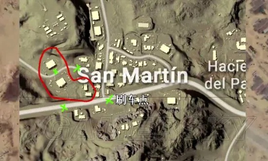 《绝地求生S城跳伞圣地：沙漠圣马丁攻略》