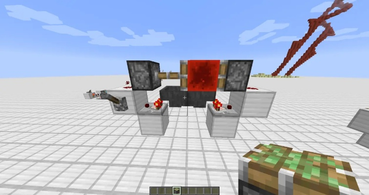 《Minecraft》自动感应门制作攻略：新手必看教程！